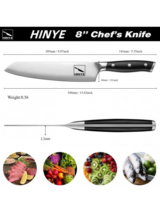 Hinye-Stahl Tri-ply 8" Chef