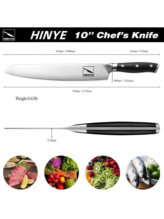 Hinye-Stahl Tri-ply 10" Chef