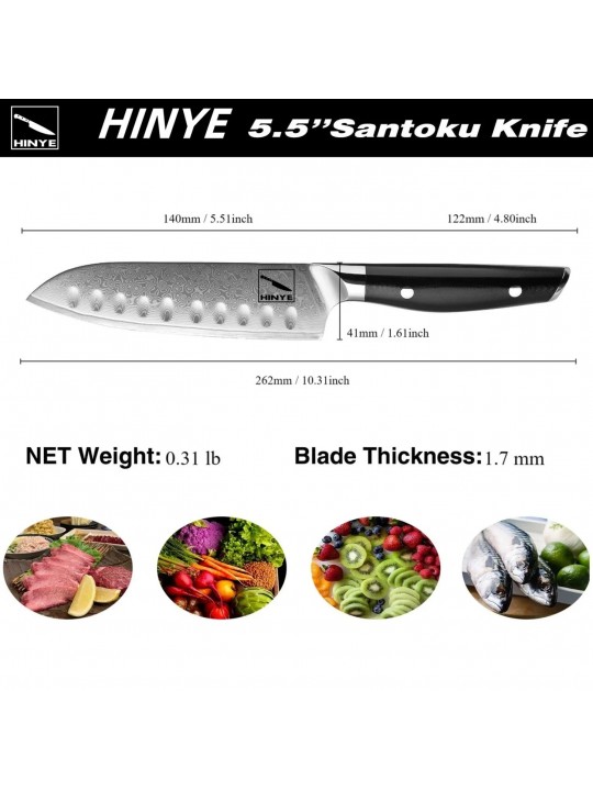 Hinye-Luxor 5.5" Santoku