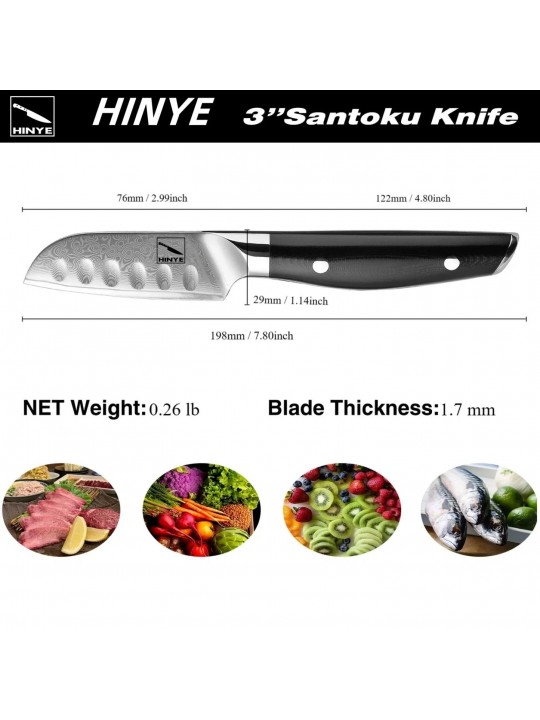 Hinye-Luxor 3" Santoku