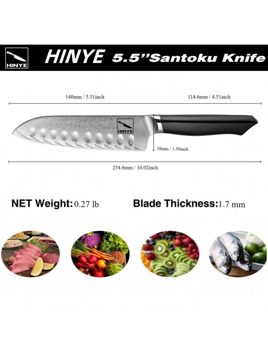 Hinye-Helix 5.5" Santoku