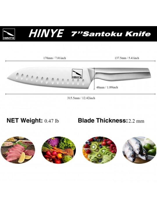 Hinye-Contour 7" Santoku