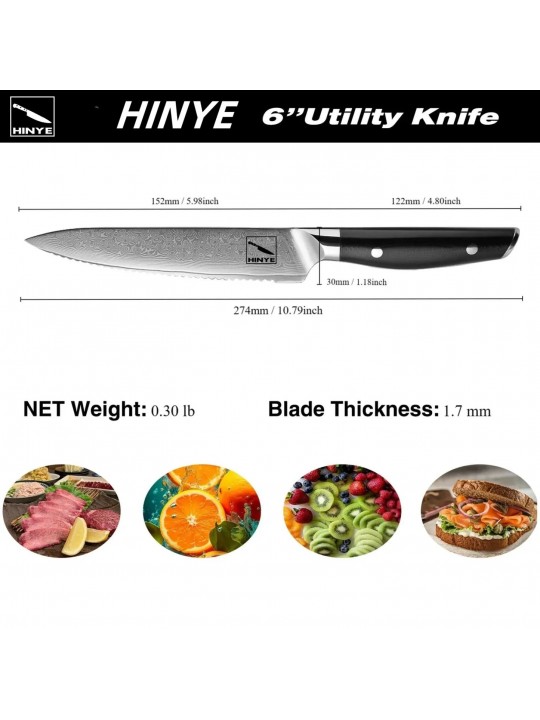 Hinye-Luxor 6" Utility Serrated