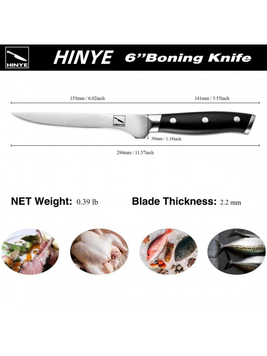 Hinye-Stahl Tri-ply 6" Boning