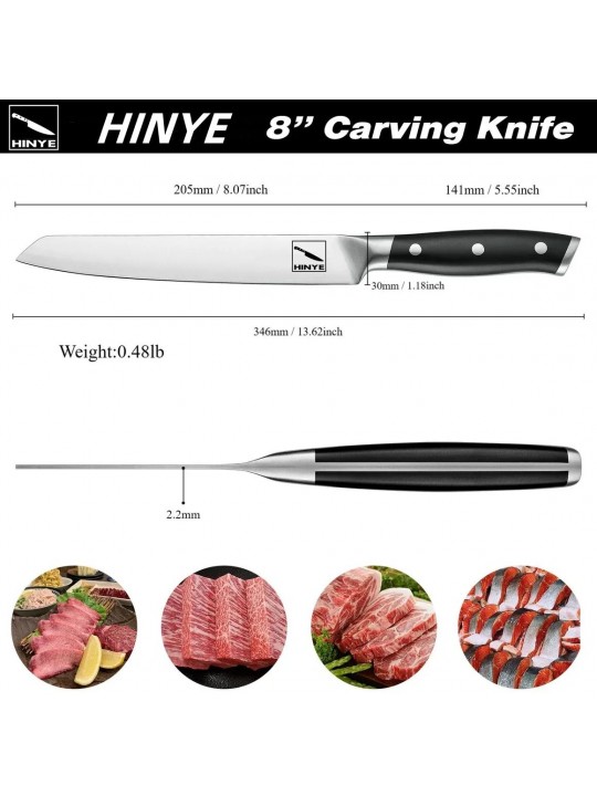 Hinye-Stahl Tri-ply 8" Carving