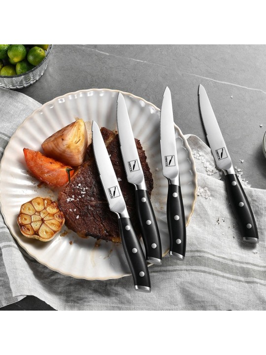 Hinye-Stahl Tri-ply 4 Piece Steak Knives Set