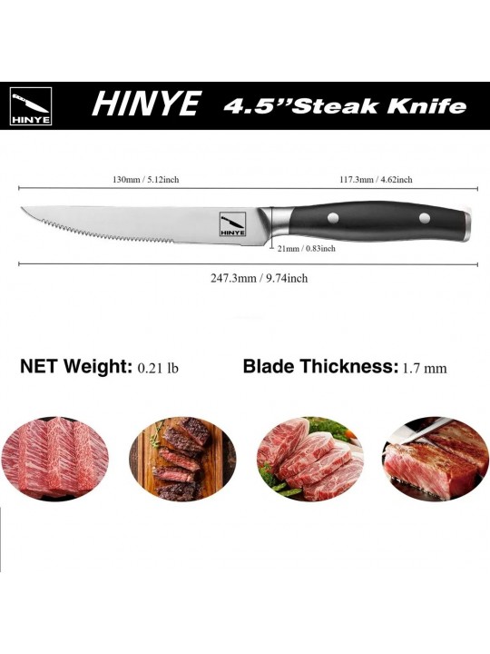 Hinye-Arcelor 4 Piece Steak Knives Set