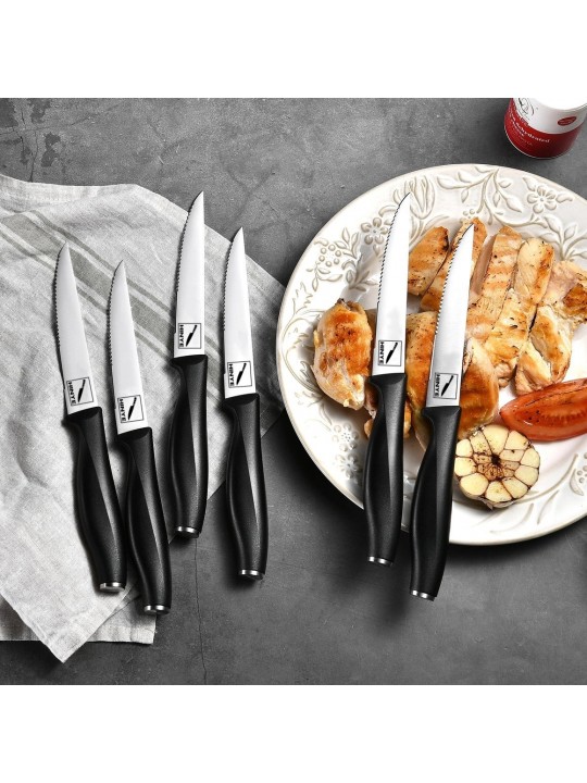 Hinye-Acciaio 6 Piece Steak Knives Set