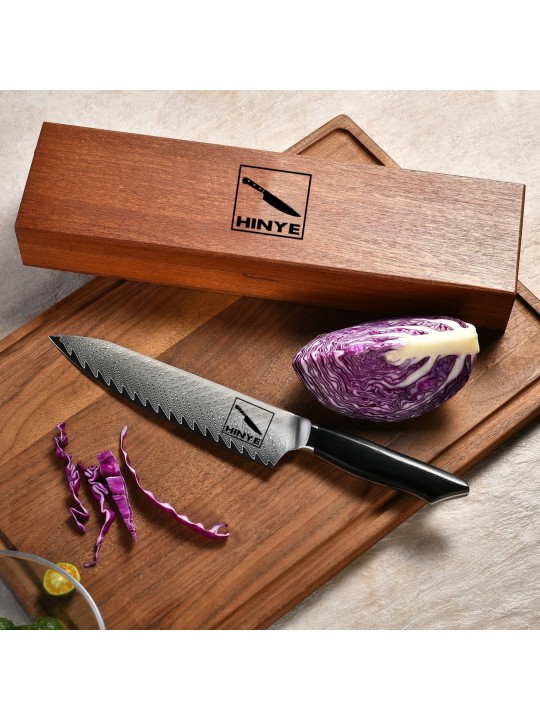 Hinye-Helix 8" Chef In Wood Box