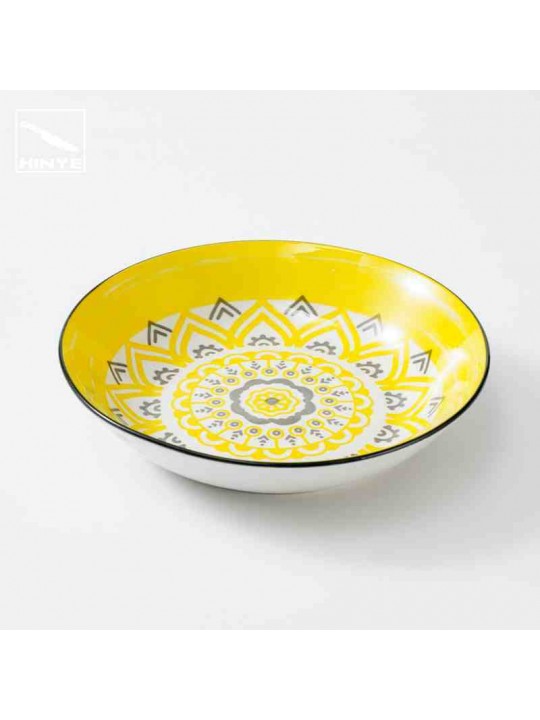 Hinye-Ceramic Printed Boho Tableware