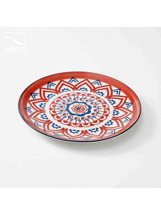 Hinye-Ceramic bohemian print tableware