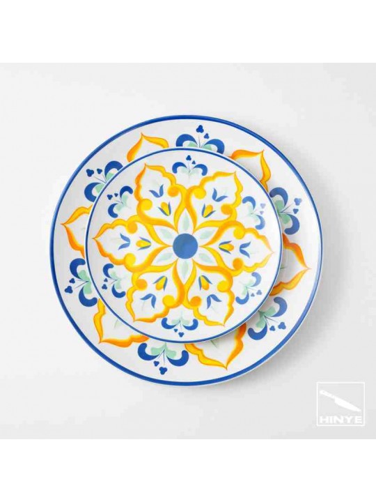 Hinye-bohemian ceramic printed tableware