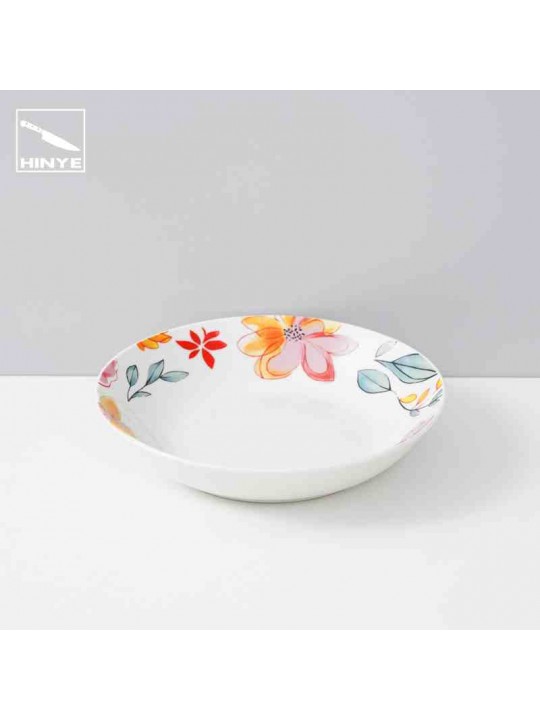 Hinye-Small fresh style ceramic underglaze colored bowls, plates and t