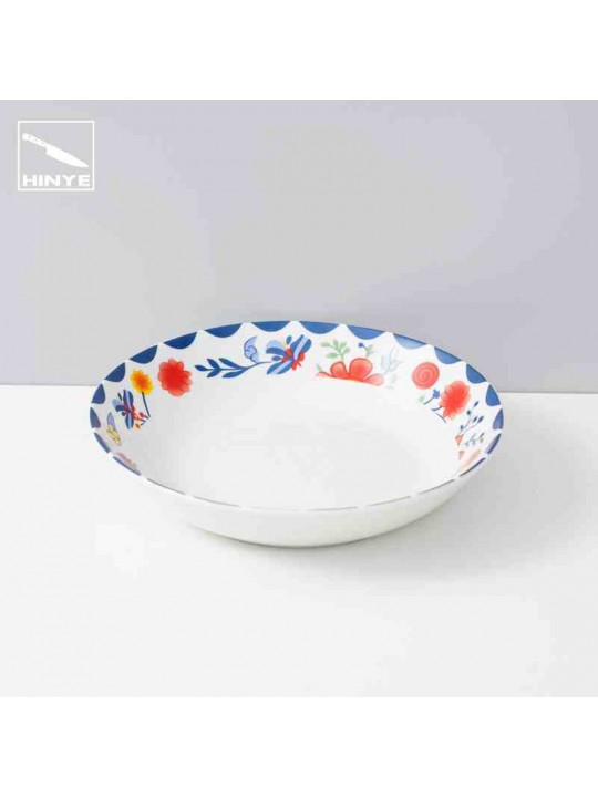 Hinye-Ceramic small film flower paper decal moonlight plate tableware