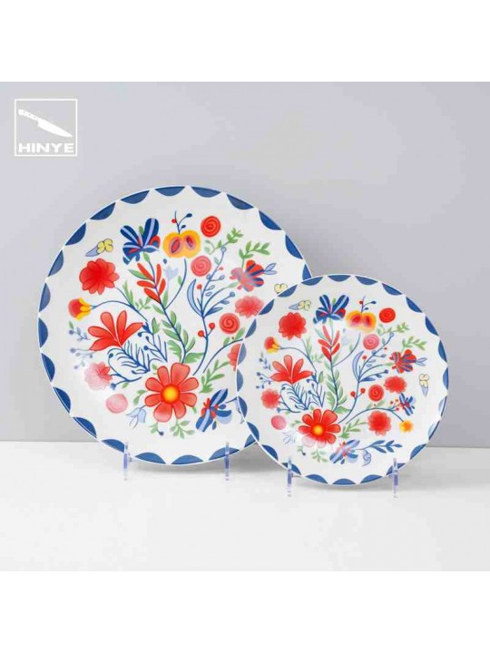 Hinye-Ceramic small film flower paper decal moonlight plate tableware