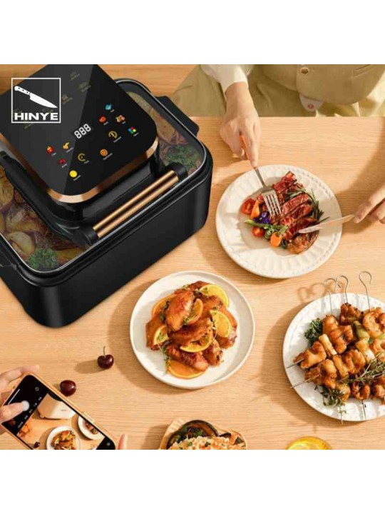 Hinye-Multifunctional household smokeless visual air fryer 12L