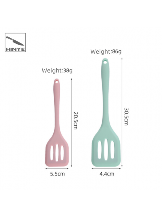 Hinye-Household One-piece Molded Silicone Slotted Spatula