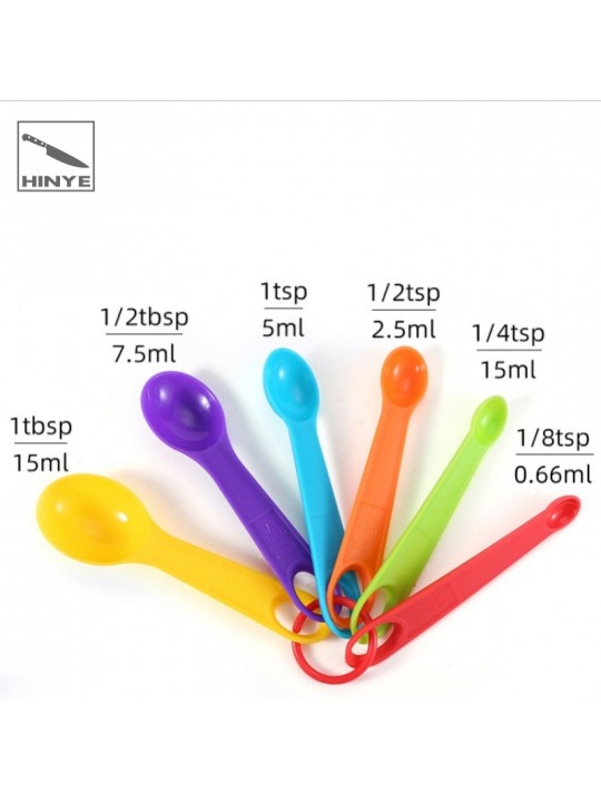 Hinye-Colorful Plastic Measuring Spoons Flour Measuring Cup Seasoning 