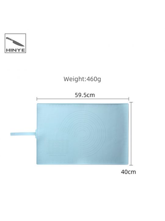 Hinye-Baking tool silicone kneading mat with scale, thickened.