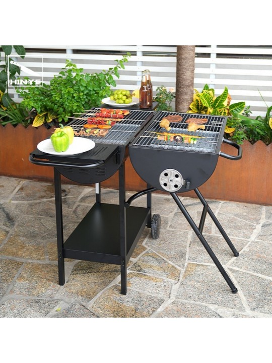 Hinye-Household Large Double-sided Outdoor Camping Barbecue Grill